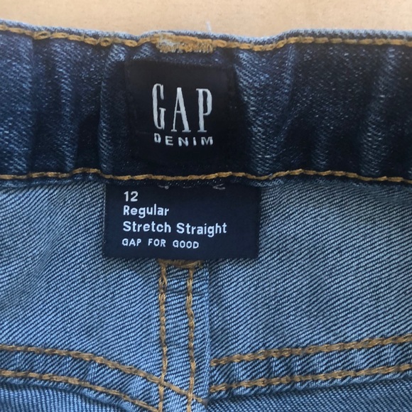 Boys Gap Size 12 jeans - regular stretch straight - Picture 3 of 4